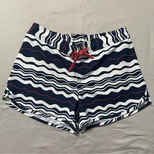 Columbia PFG Cool Coast Short Women's Large Navy White Drawstring Outdoor